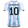 Officiële Voetbalshirt Argentinië Maradona 10 Thuis WK 2022 - Heren